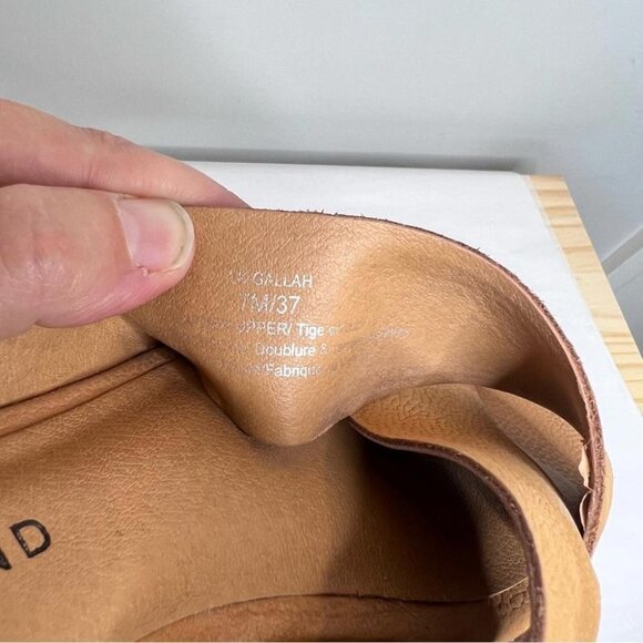 Lucky Brand Womens Size 7 Gallah Beige Sandal Boho Flat Neutral Open Toe Leather - Picture 7 of 10